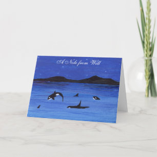 Orca Note Card