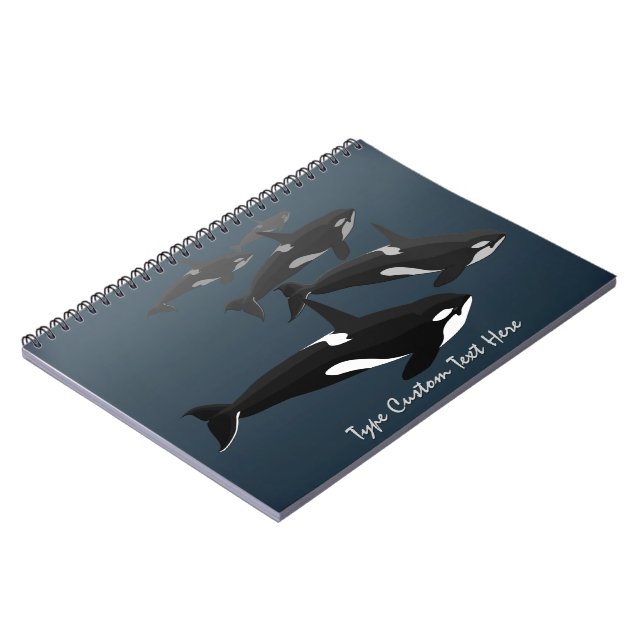 Orca Notebook Personalized Killer Whale Journal (Left Side)