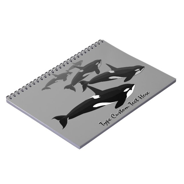 Orca Notebook Personalized Killer Whale Journal (Left Side)