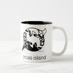 Orca - Orcas Island - Tao Yin Yang - Killer Whale Two-Tone Coffee Mug