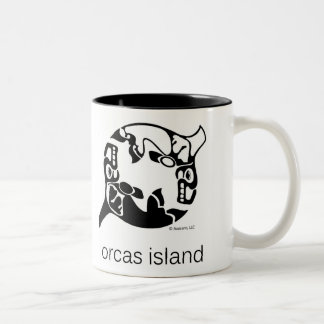 Orca - Orcas Island - Tao Yin Yang - Killer Whale Two-Tone Coffee Mug
