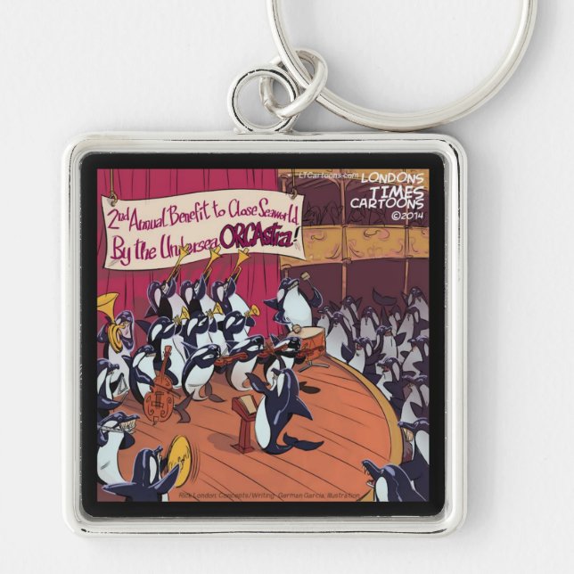 Orca Orchestra Funny Keychain (Front)