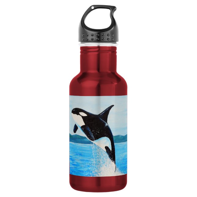 Orca Painting 532 Ml Water Bottle (Front)