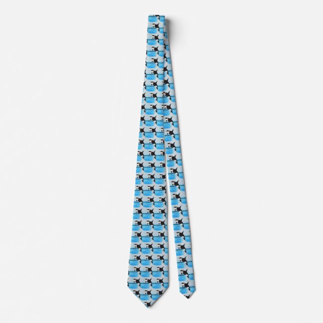 Orca Painting Tie (Front)