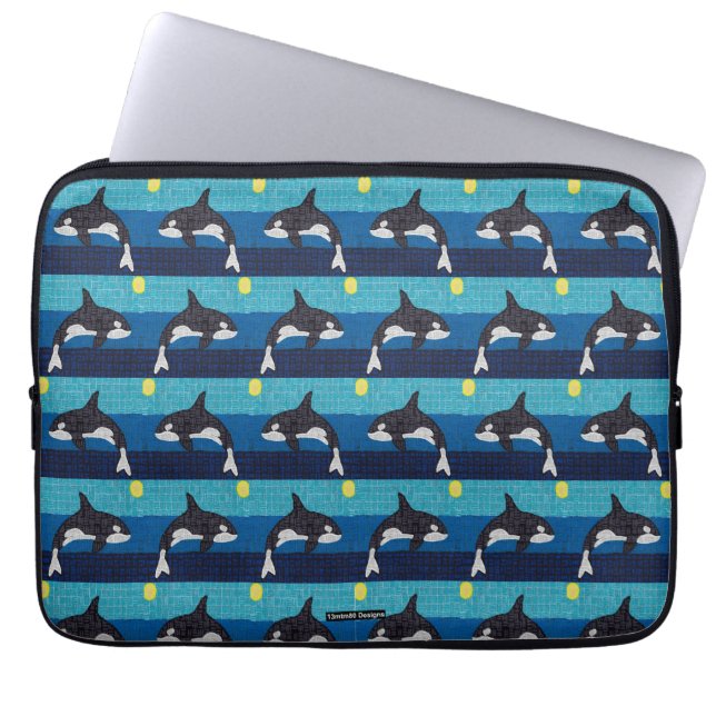 Orca (pattern) - Laptop Sleeve (Front)