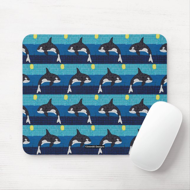 Orca (pattern) - Mouse Pad (With Mouse)