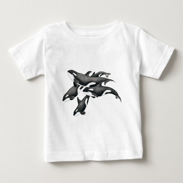 Orca Pod Baby T-Shirt (Front)