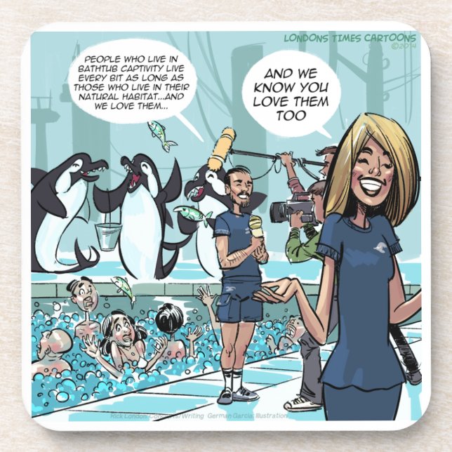 Orca Revenge by Rick London Funny Coaster (Front)