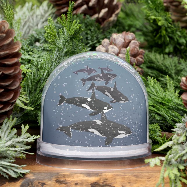 Orca Snow Globe Custom Killer Whale Snow Globe (Hiver)