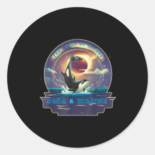 Orca Solar Eclipse Solar Eclipse Classic Round Sticker