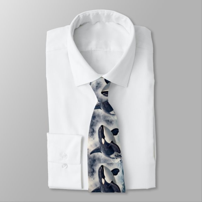 Orca Stormy waves Tie (Tied)