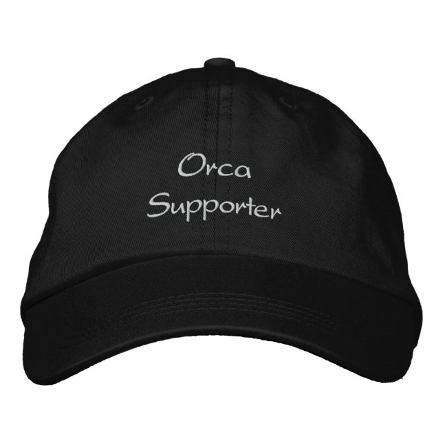 ORCA (Tueur Whale) Supporter Casquette brodé (Devant)