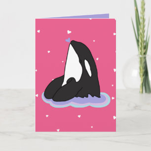 Orca Valentines Day Card