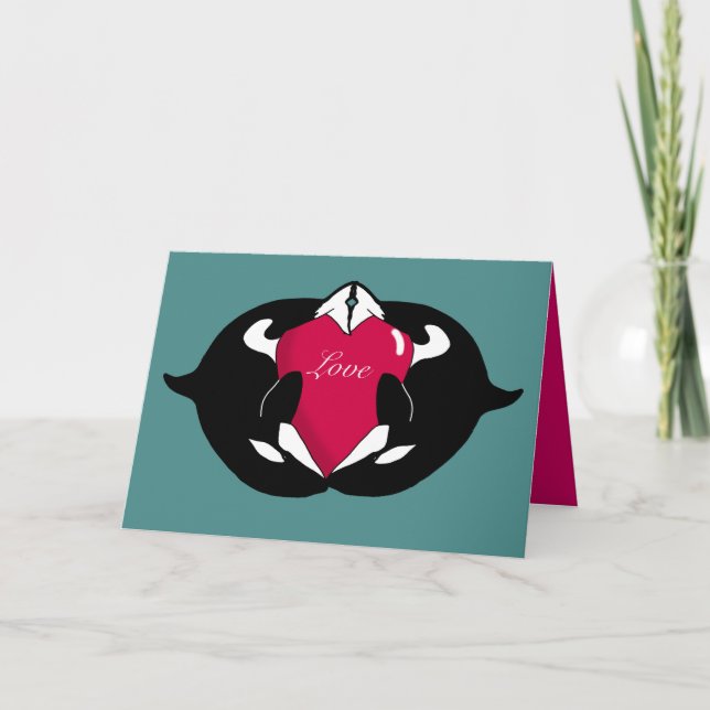 Orca Valentines Day Card (Front)
