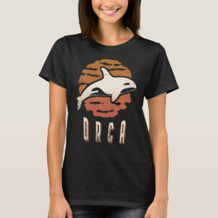 Orca Vintage Retro Classic Animal Sunset Swea T-Shirt