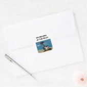 Orca we belong in the wild design classic round sticker (Envelope)