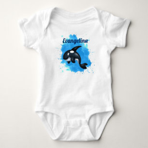 Orca Whale Baby Bodysuit
