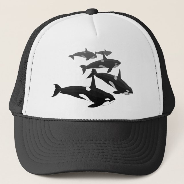 Orca Whale Baseball Cap Killer Whale Hats Caps (Front)