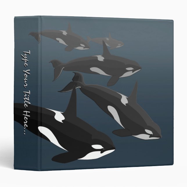 Orca Whale Binder Custom Killer Whale Binder Album (Front/Spine)
