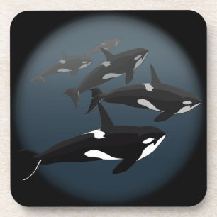 Orca Whale Coasters Killer Whale Art Drink Coaster
