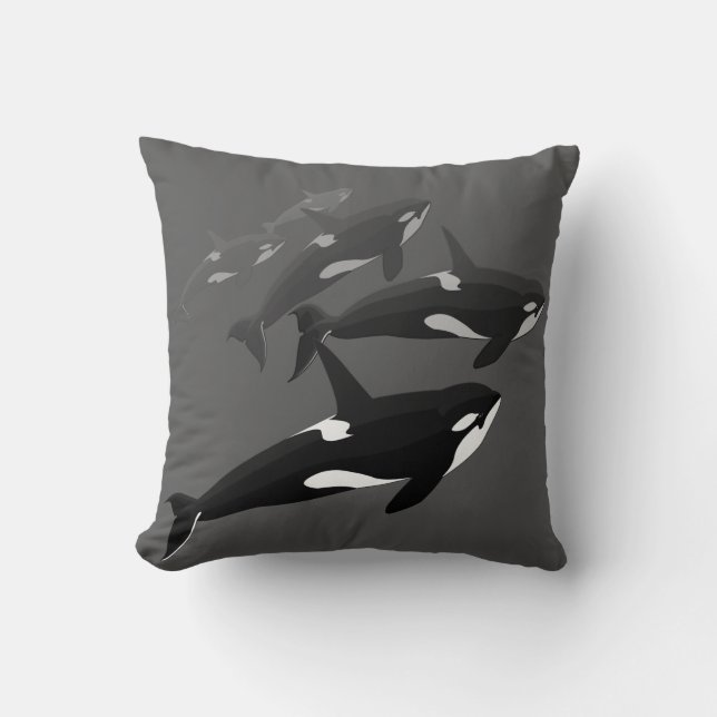 Orca Whale Coussin Killer Whale Art Thellows (Recto)