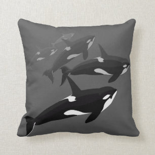 Orca Whale Coussin Killer Whale Art Thellows