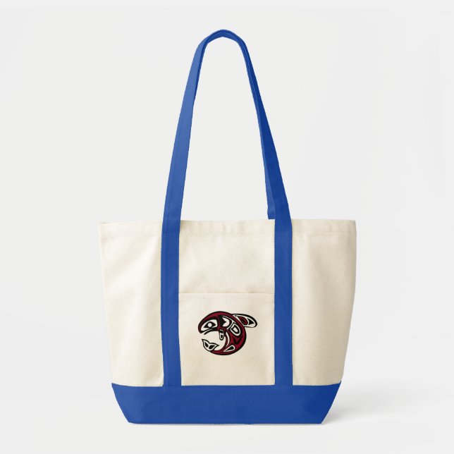 Orca Whale Design Haida Print - Tote Bag (Front)