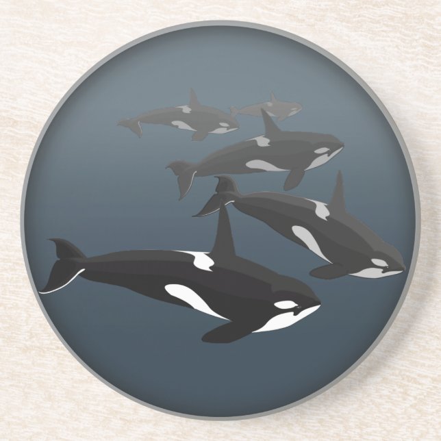 Orca Whale Dessous de verre Killer Whale Art Boiss (Devant)