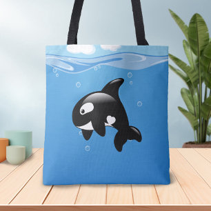 Orca Whale in Ocean Tote Bag