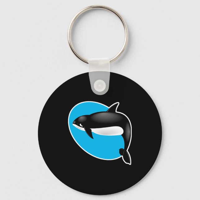 orca whale keychain (Front)