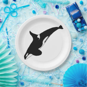 Orca Whale Paper Plate