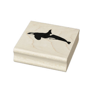 Orca Whale Rubber Stamp