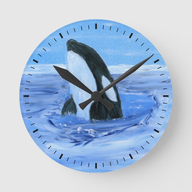 Orca whale Wall Clock (Front)