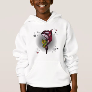 Orca Whale with Teddy Bear in Space Graphic Design