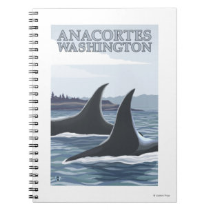 Orca Whales #1 - Anacortes, Washington Notebook