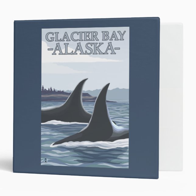Orca Whales #1 - Glacier Bay, Alaska Binder (Front/Inside)