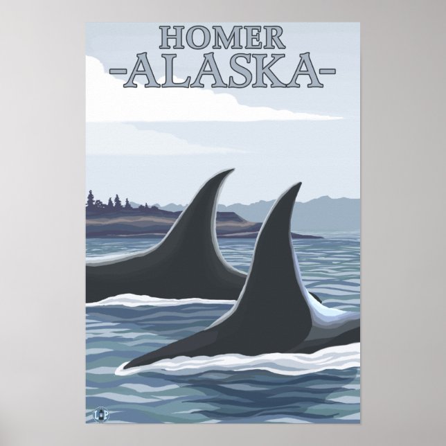 Orca Whales #1 - Homer, Alaska Poster (Front)