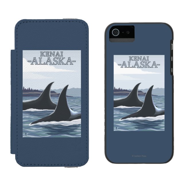 Orca Whales #1 - Kenai, Alaska Incipio iPhone Wallet Case (Side by Side)