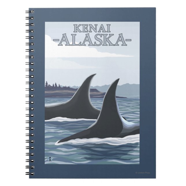 Orca Whales #1 - Kenai, Alaska Notebook (Front)