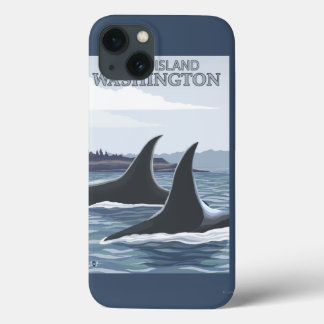 Orca Whales #1 - Lopez, Washington iPhone 13 Case