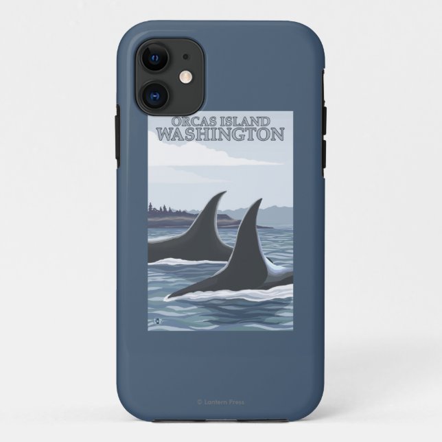 Orca Whales #1 - Orcas Island, Washington Case-Mate iPhone Case (Back)