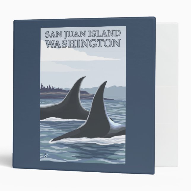 Orca Whales #1 - San Juan Island, Washington Binder (Front/Inside)