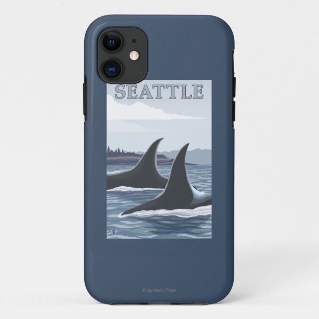 Orca Whales #1 - Seattle, Washington Case-Mate iPhone Case (Back)