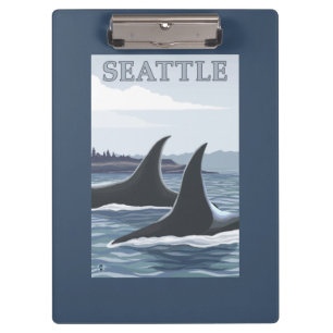 Orca Whales #1 - Seattle, Washington Clipboard