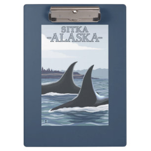 Orca Whales #1 - Sitka, Alaska Clipboard