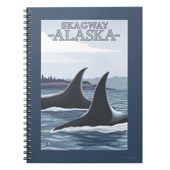 Orca Whales #1 - Skagway, Alaska Notebook (Front)