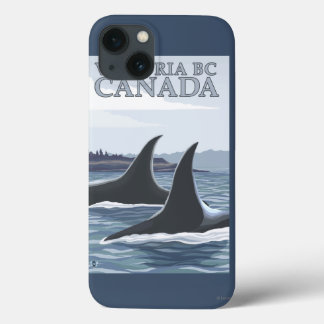 Orca Whales #1 - Victoria, BC Canada iPhone 13 Case
