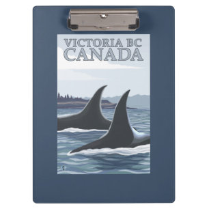 Orca Whales #1 - Victoria, BC Canada Clipboard