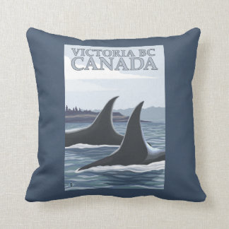 Orca Whales #1 - Victoria, BC Canada Throw Pillow