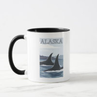 Orca Whales #1- Vintage Travel Poster